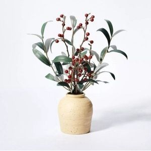 Studio McGee Artificial Red Berry Plant Arrangement.